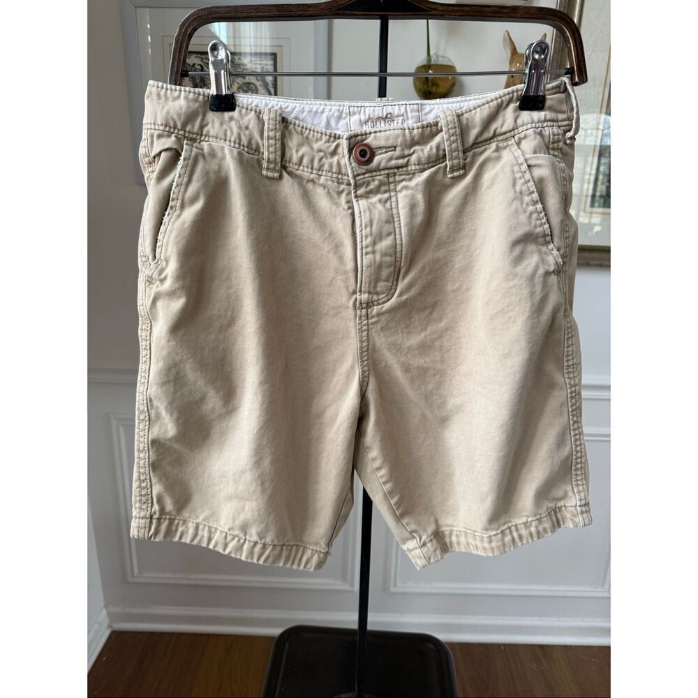 Hollister Cotton Khaki Button Fly Shorts 30 x 8.5